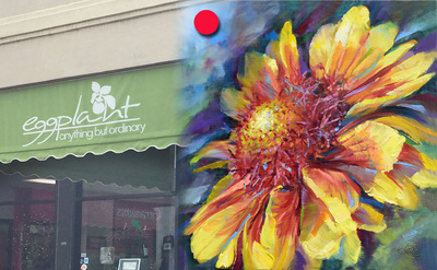 Eggplant Boutique Sells Pat Cross Floral Paintings