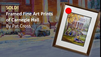 Pat Cross Sells Framed Fine Art Prints Of Carnegie Hall