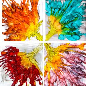 Alcohol Ink Coasters Class For Beginners With...