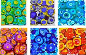 Alcohol Ink Coasters Class for Beginners Abstract Circles