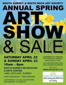 South Surrey and  White Rock Art Society Annual Spring Art Show and Sale