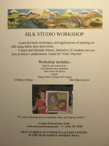 Silk Studio Workshops At The Artists Loft