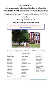 2019 Nc Statewide Juried Pastel Exhibition