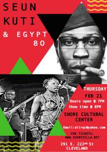 SEUN KUTI and EGYPT 80 LIVE AFROBEAT MUSIC TOUR CONCERT