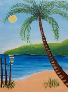 Beginner's Acrylic Painting Class   'Palm Tree'