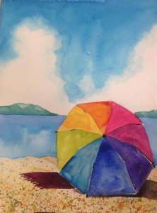 Beginner's Watercolor Painting Class  'beach...