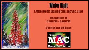Winter Night Mixed Media Class