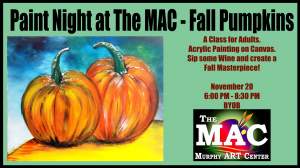Paint Night Fall Pumpkins Class At The Mac