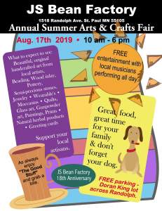 CALL FOR VENDORS Arts and Crafts Fair DEADLINE SAT JULY 27