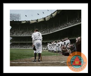 Babe Ruth The Sultan Of Swat Retires At Yankee Stadium Colorized Framed Print By Wingsdomain Art And Photography Babe Ruth The Sultan Of Swat Retires At Yankee Stadium Colorized Framed Print By Wingsdomain Art And Photography